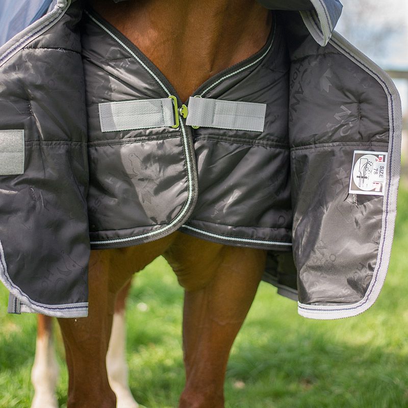 Canadian Horsewear Magnum Diablo 300gm - Navy with Red Piping - The Tack Shoppe
