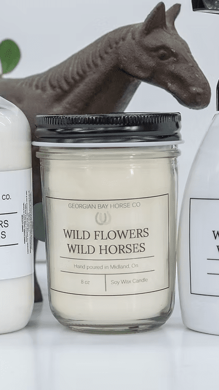 Georgian Bay Horse Co Candles - Wild Horses Wild Flowers 8oz - The Tack Shoppe