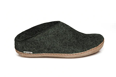 Glerups Slip-on Leather Sole - Forest