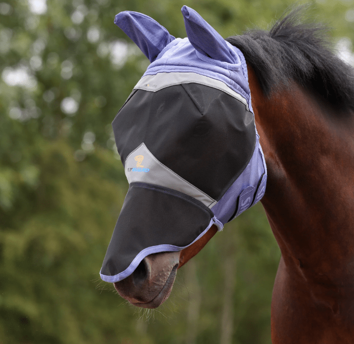 Shires FlyGuard Pro Fine Mesh Fly Mask with Ears & Nose - The Tack Shoppe