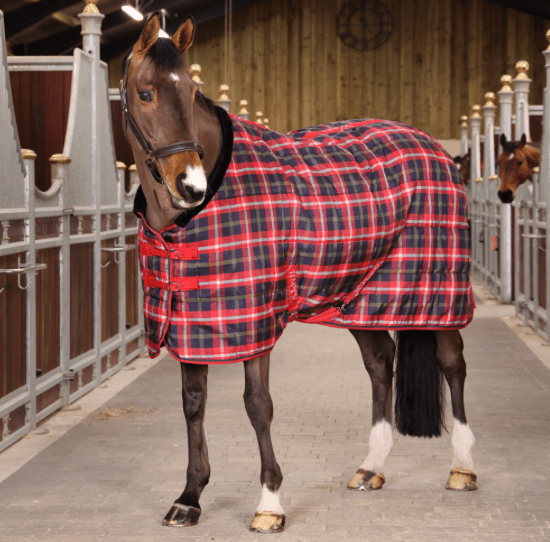 Shires Tempest Plus 200g Stable Blanket - Red Tartan - The Tack Shoppe