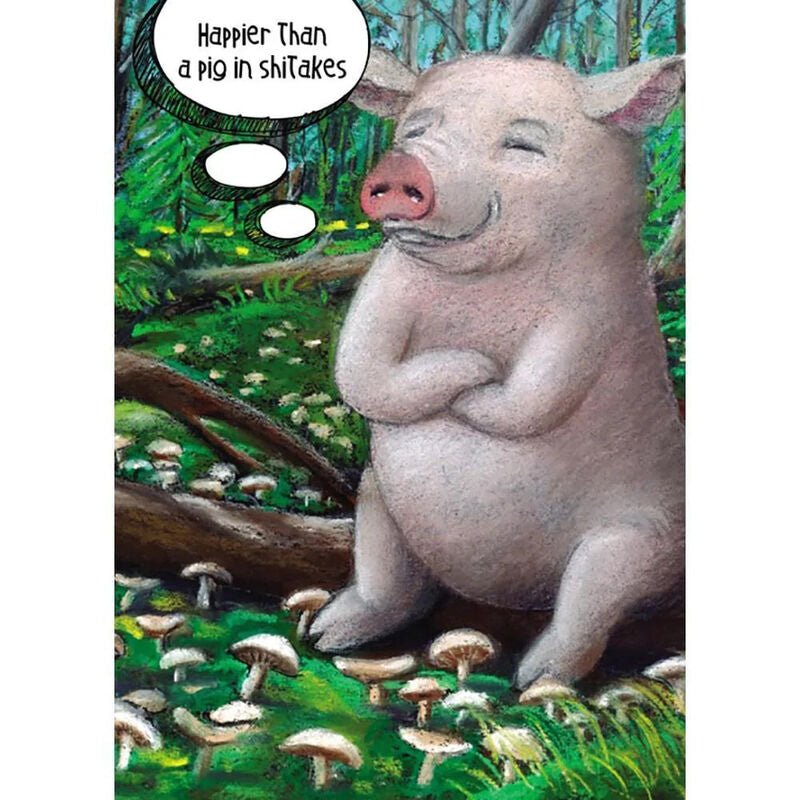 Tree Free Birthday Card - Pig In Shitakes - The Tack Shoppe