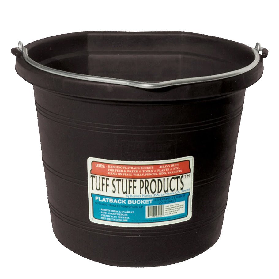 Tuff Stuff Flat Back Pails - The Tack Shoppe