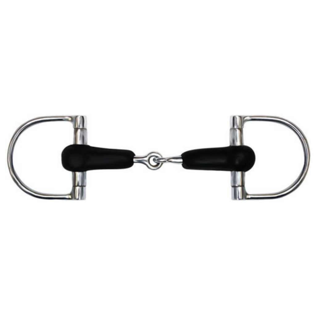 Coronet Jointed Rubber Dee Ring Pony Snaffle