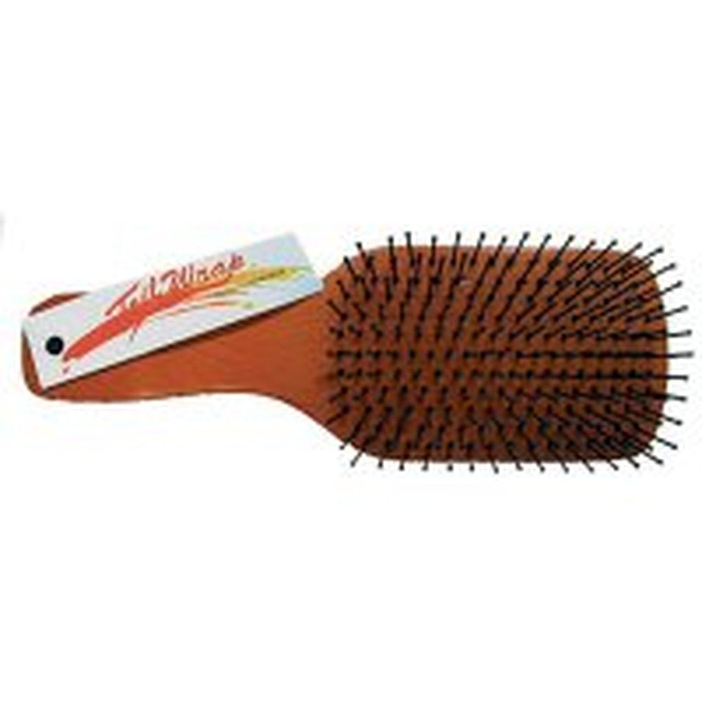 Tail Wrap Paddle Brush with Wooden Handle