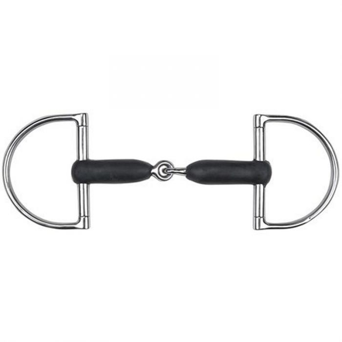 Centaur D-Ring Hunter Jointed Rubber Snaffle