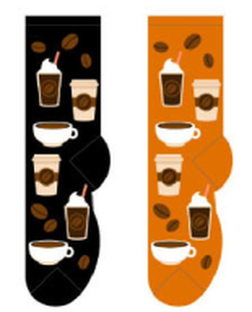 Foozy's Coffee Time Adult Crew Socks