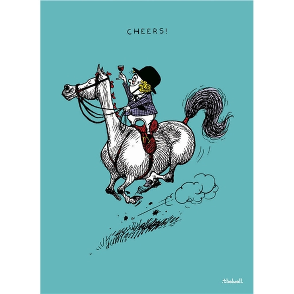 Thelwell Greeting Card - Cheers
