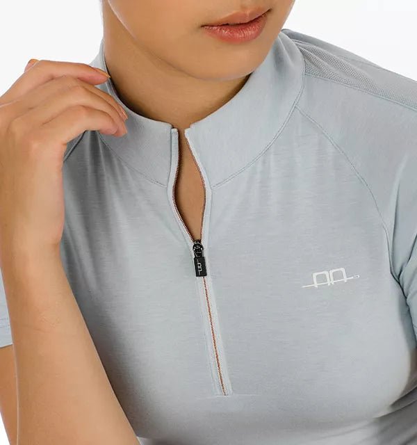 AA Alessandro Albanese Cleancool Half Zip Ladies Short Sleeve Top - The Tack Shoppe