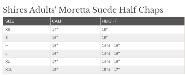 Shires leather sales half chaps