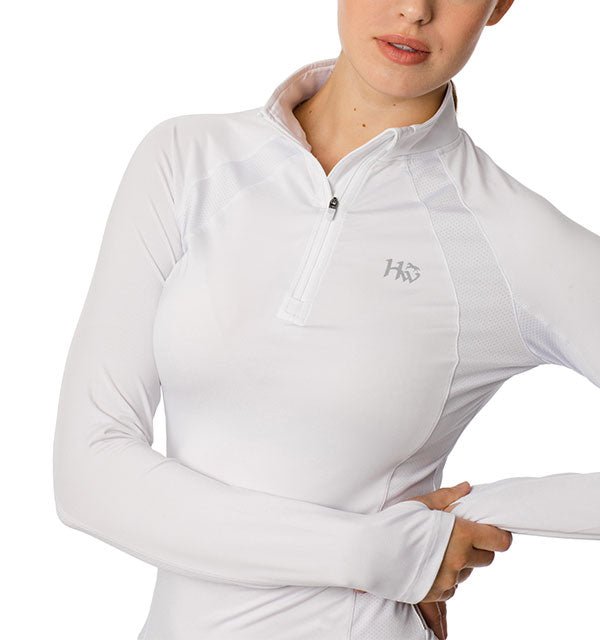Horseware Aveen Technical Long Sleeve Top - White - The Tack Shoppe