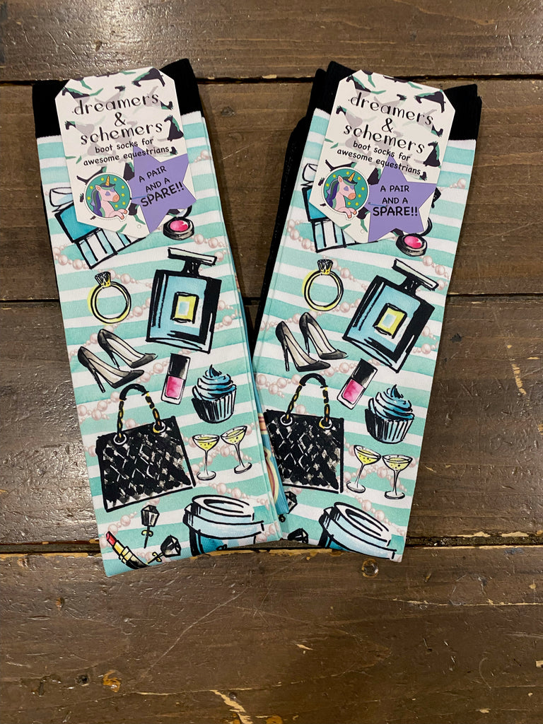 Dreamer & Schemer "Breakfast at Tiffany's" Boot Sock - Pair and Spare Collection