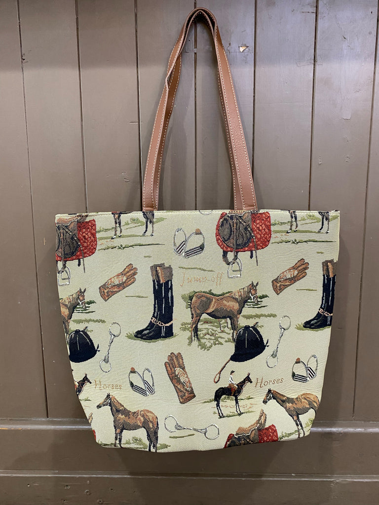 Tapestry Shoulder Bag - Horses