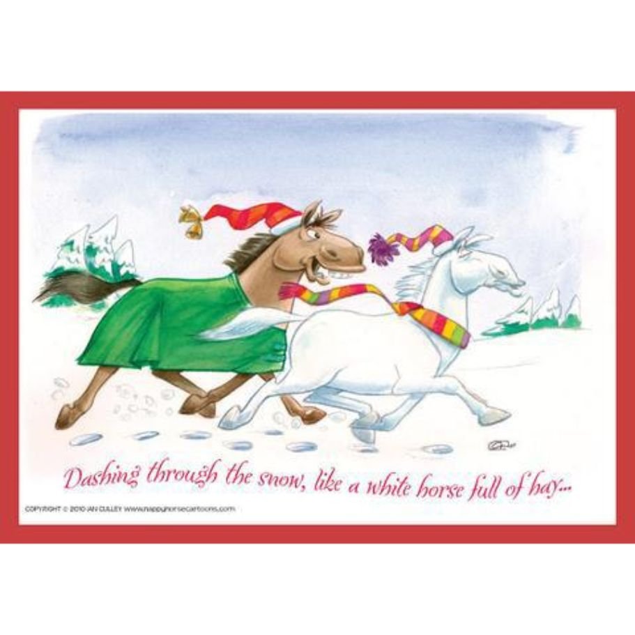 Mighty Pencil Press Season's Greetings - White Horse - The Tack Shoppe