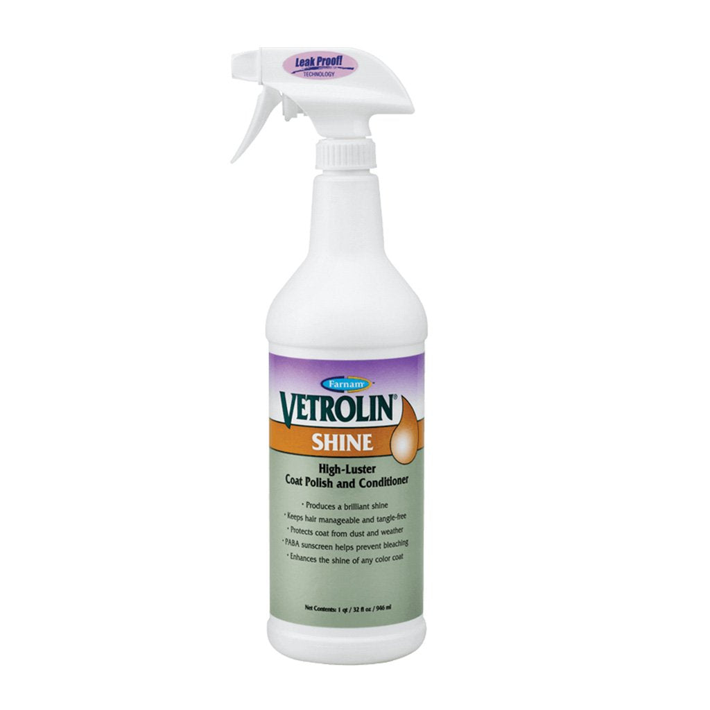 Farnam Vetrolin SHINE - High Luster Coat Polish and Conditioner Spray (32 oz)