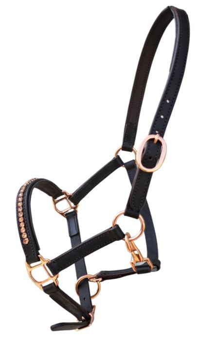 Sage Family Rose Gold Crystal Mini/Foal Halter
