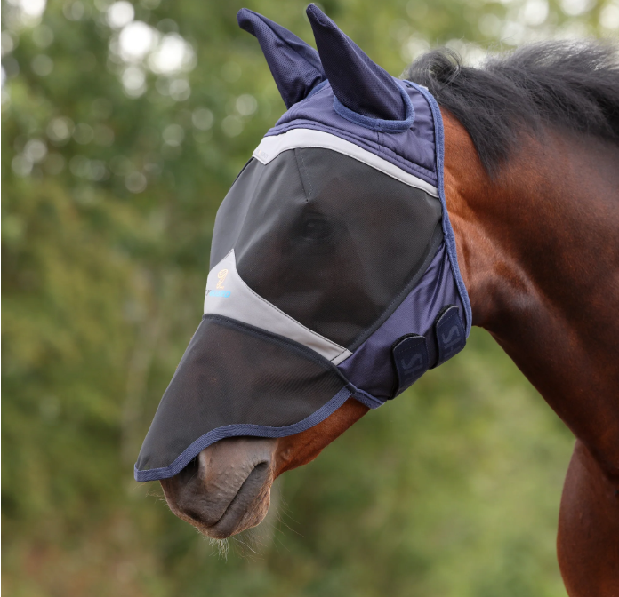 Shires FlyGuard Pro Fine Mesh Fly Mask with Ears & Nose