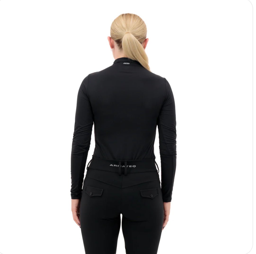 Armateq ULTRA BREATHABLE MOCK NECK LONG SLEEVE - White/Black - The Tack Shoppe