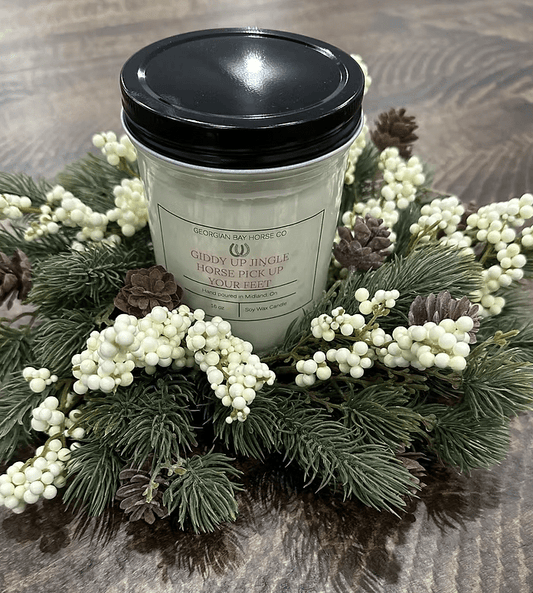 Georgian Bay Horse Co Candle - Giddy Up Jingle Horse Pick Up Your Feet 8oz - The Tack Shoppe
