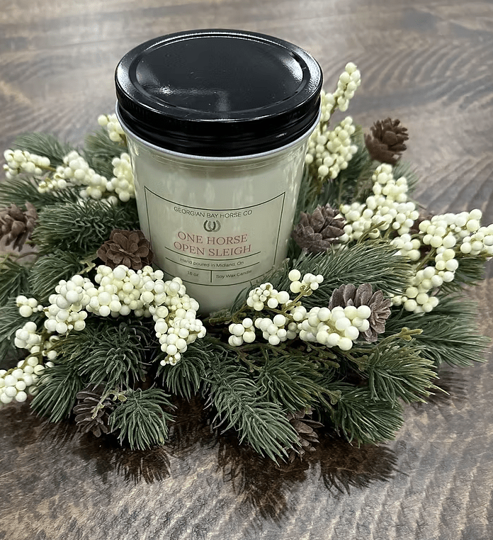 Georgian Bay Horse Co Candle - One Horse Open Sleigh 8oz - The Tack Shoppe