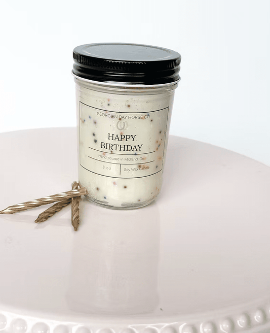 Georgian Bay horse Co Candles - Happy Birthday 8 oz - The Tack Shoppe