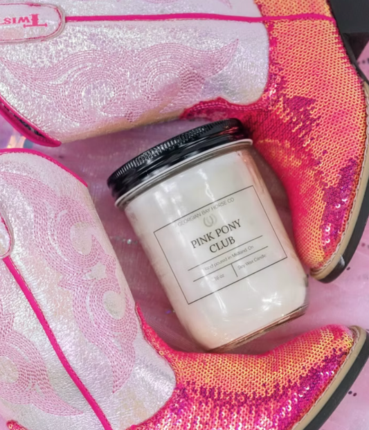 Georgian Bay horse Co Candles - Pink Pony Club 8oz - The Tack Shoppe