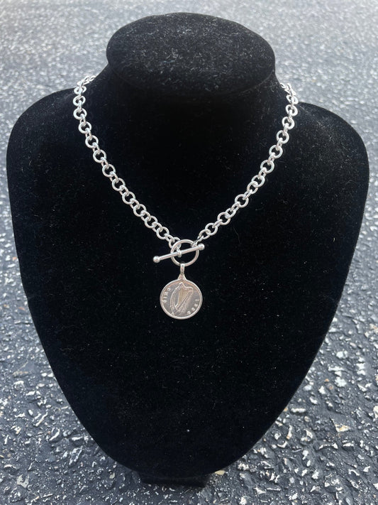 Horsefeathers Mex chain necklace with replica horse coin - The Tack Shoppe