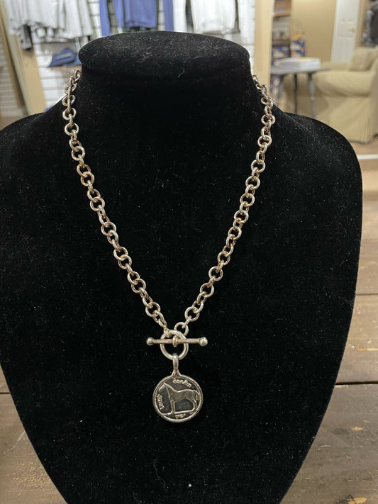 Horsefeathers Small Link Mex coin c/w Irish Coin/Bit/Crop - The Tack Shoppe