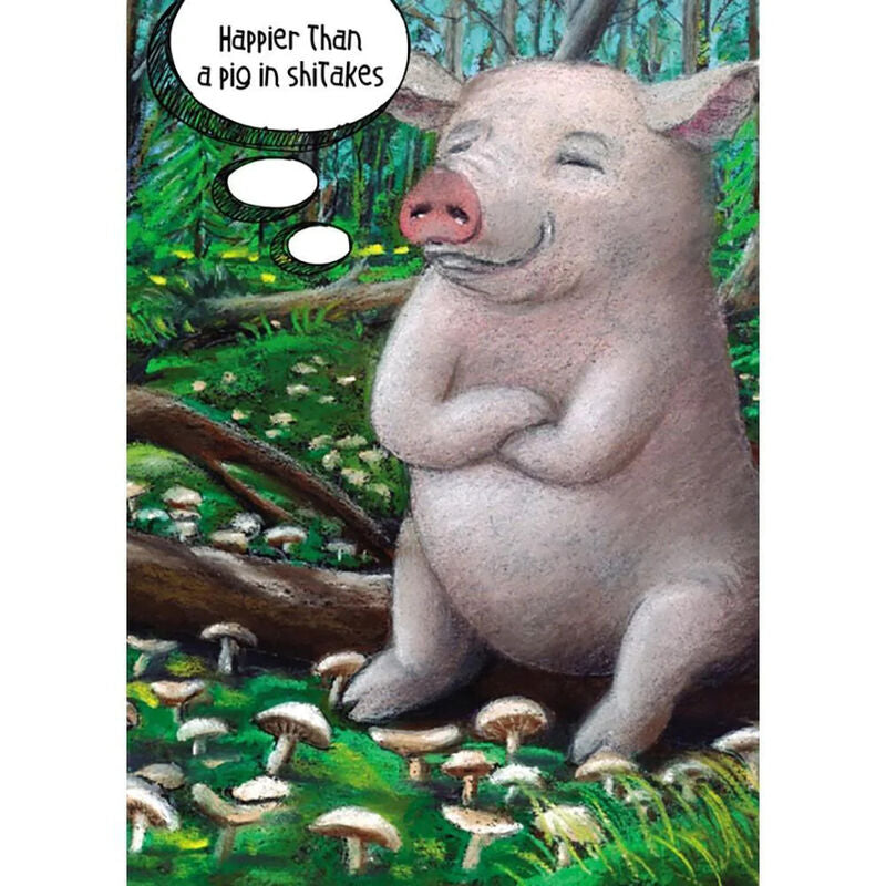 Tree Free Birthday Card - Pig In Shitakes