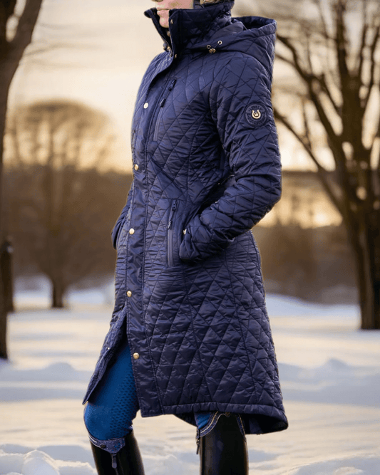 Leveza KATMAI LONG WINTER JACKET - NAVY - The Tack Shoppe