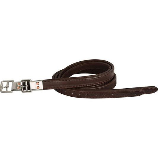 M. Toulouse Double Leather Stirrup Leathers - Black - The Tack Shoppe