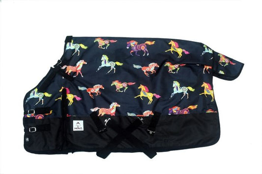 Miniz Horsewear Painted Horses Heavy weight Mini & Foal Blanket - The Tack Shoppe