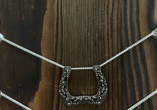 Palomino Jewellery - Damask Draft Shoe Pendant - The Tack Shoppe