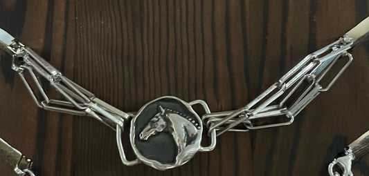 Palomino Jewellery - Triple Bridle Chain Horse Coin Bracelet - The Tack Shoppe