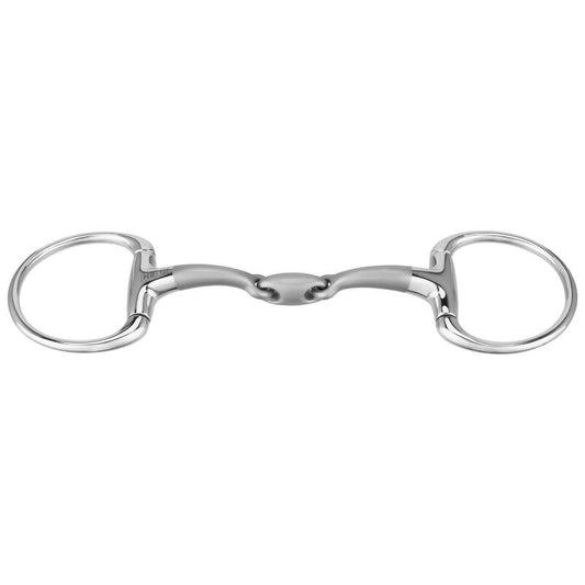 Satinox Double Jointed Eggbutt Snaffle - 14 mm - The Tack Shoppe