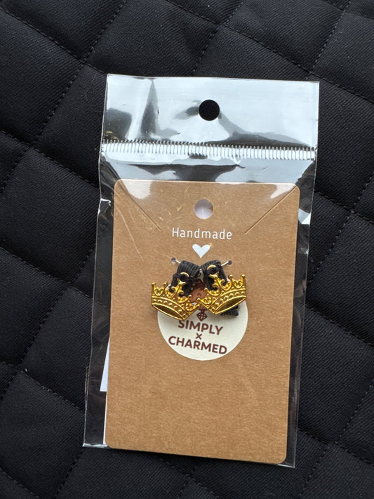 Simplyxcharmed Gold Crown Spur Charms - The Tack Shoppe