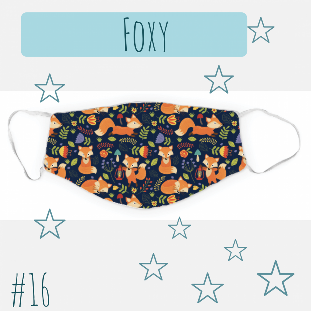 Dreamers & Schemers Two Layer "Foxy" Face Mask