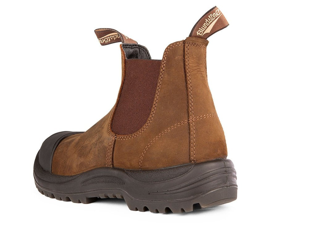 Blundstone 169 - Work & Safety Boot Rubber Toe Crazy Horse Brown
