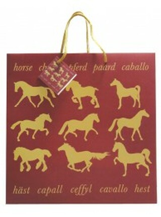 Maroon Horse Gift Bag - Large