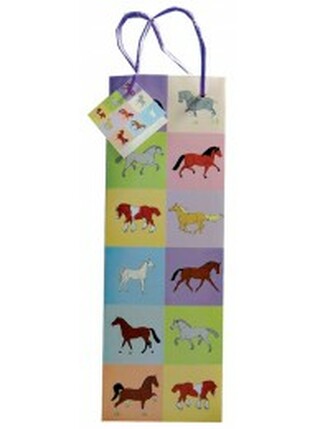 Pastel Horses Bottle Gift Bag