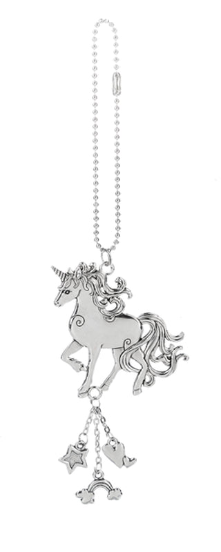 Car Charm - Silver Unicorn