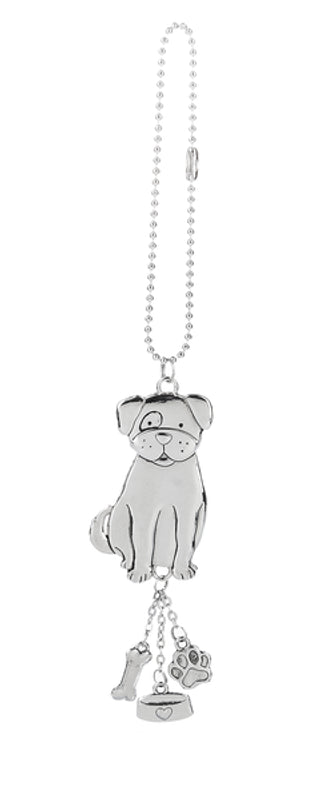 Car Charm - Silver Dog