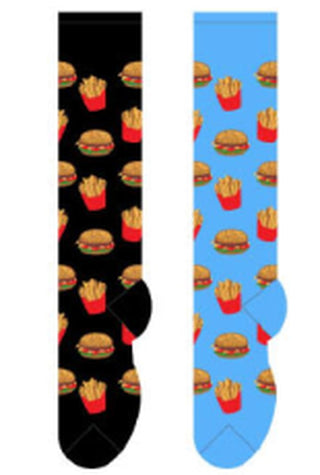 Foozy's Knee High Socks - Hamburger & Fries