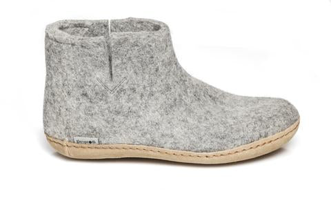 Glerups Low Boot with Leather Sole - Grey
