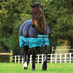 Horseware Mio Lite Turnout Black & Turquoise - Lite