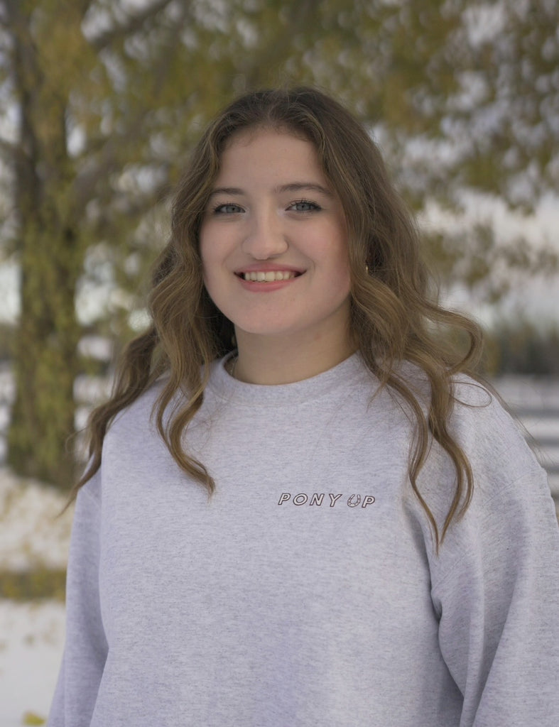 Laced Reins EQ - Pony Up Crewneck : Maroon