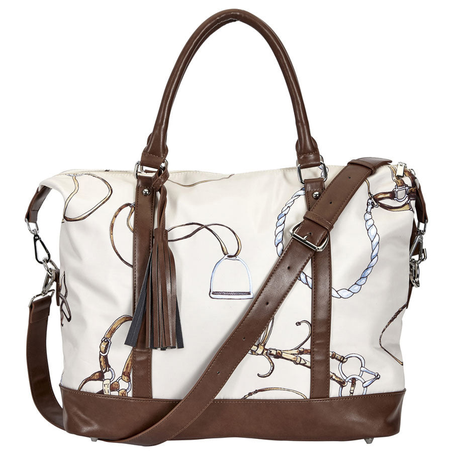 AWST "Lila" Equestrian Pattern with Tassel Travel Bag