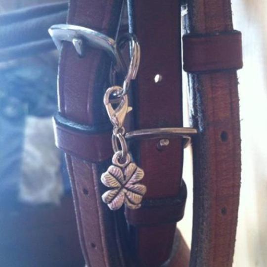 My Barn Child Bridle Charm: Clover ~ Petite Silver