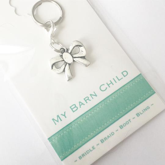 My Barn Child Bridle Charm: Bow ~ Silver