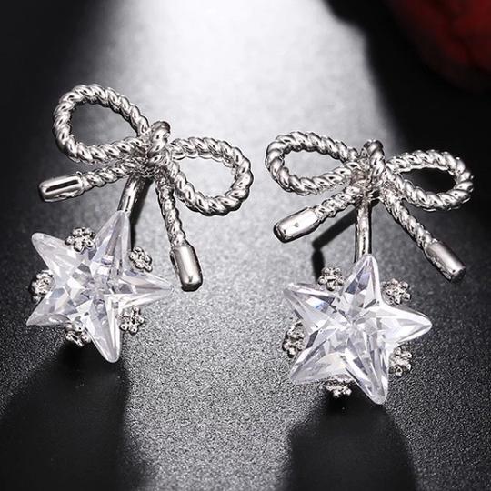 My Barn Child Earrings: Bows/ Crystal Stars